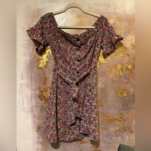 Cute floral summer mini dress